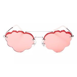 Miu Miu Pink Scalloped Sunglasses